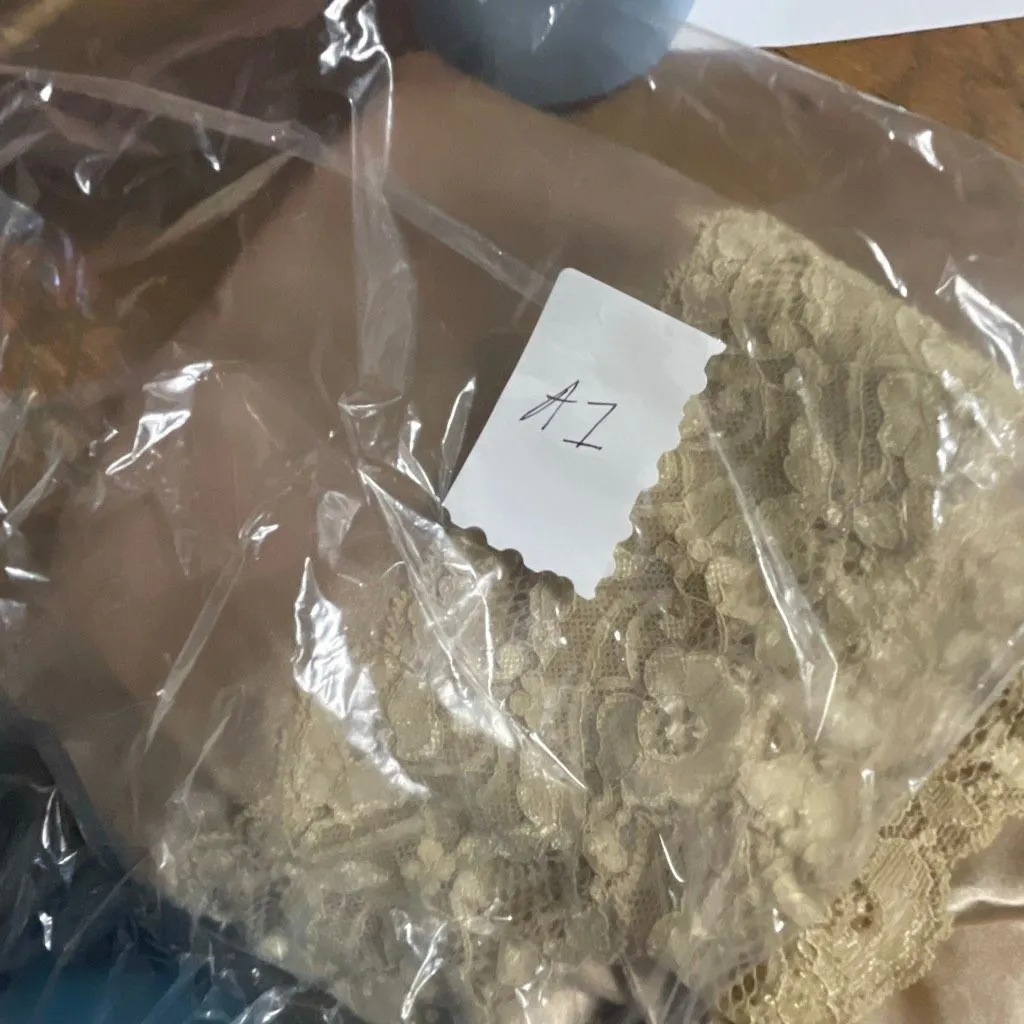 Denim24/7 size 22W satin camisole lace sequin trim. Tan - Image 10