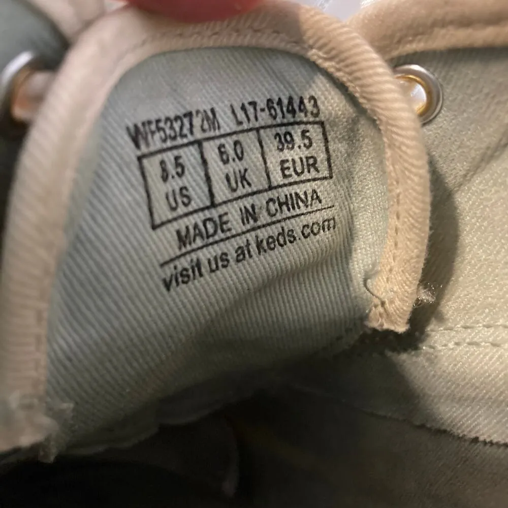 Keds x Kate Spade New York Champion Glitter Cream Lace Up Ribbon Sneakers - Image 8