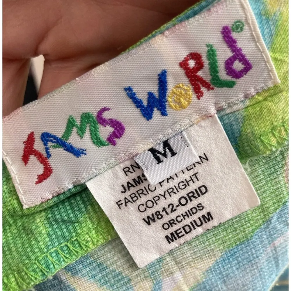 Jams World Wrap Skirt Womens Size M Multi ColorTropical Hawaiian Resort Beach - Image 7