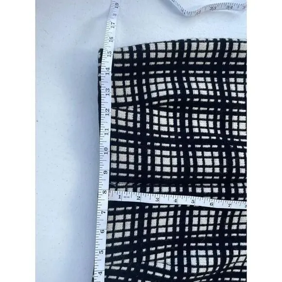 SK1 Plaid Caged Print‎ Tweed Wool Blend Pencil Skirt Size 4 Sm - Image 7