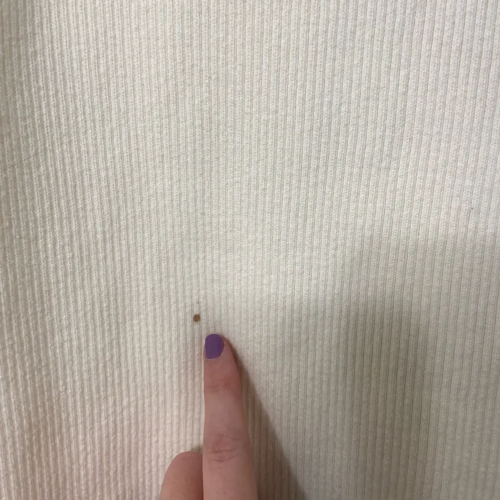 Crazy Horse Liz Claiborne‎ women’s cream ribbed knit stretch sleeveless top XL - Image 5