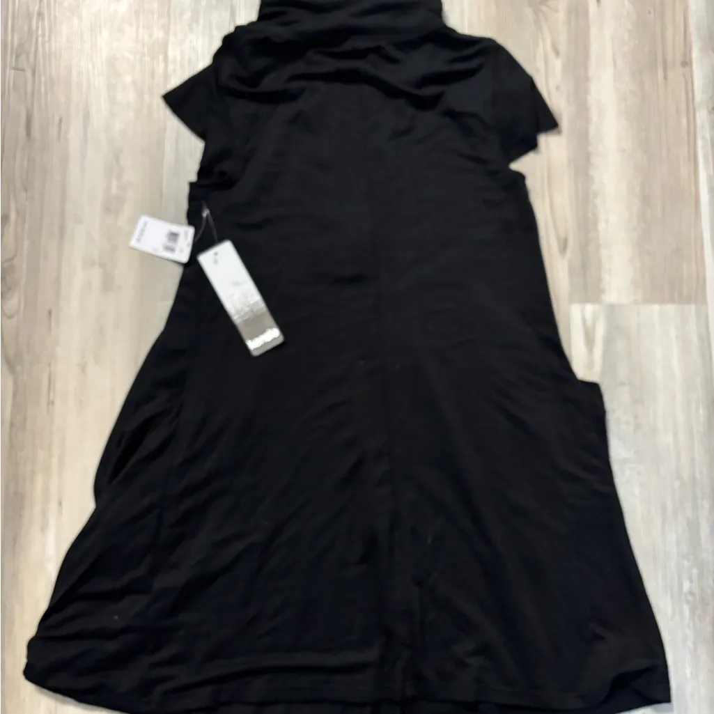 Kenzie dress NWT in a versatile black color. Features a modern funnel/cowl neckl - Image 2