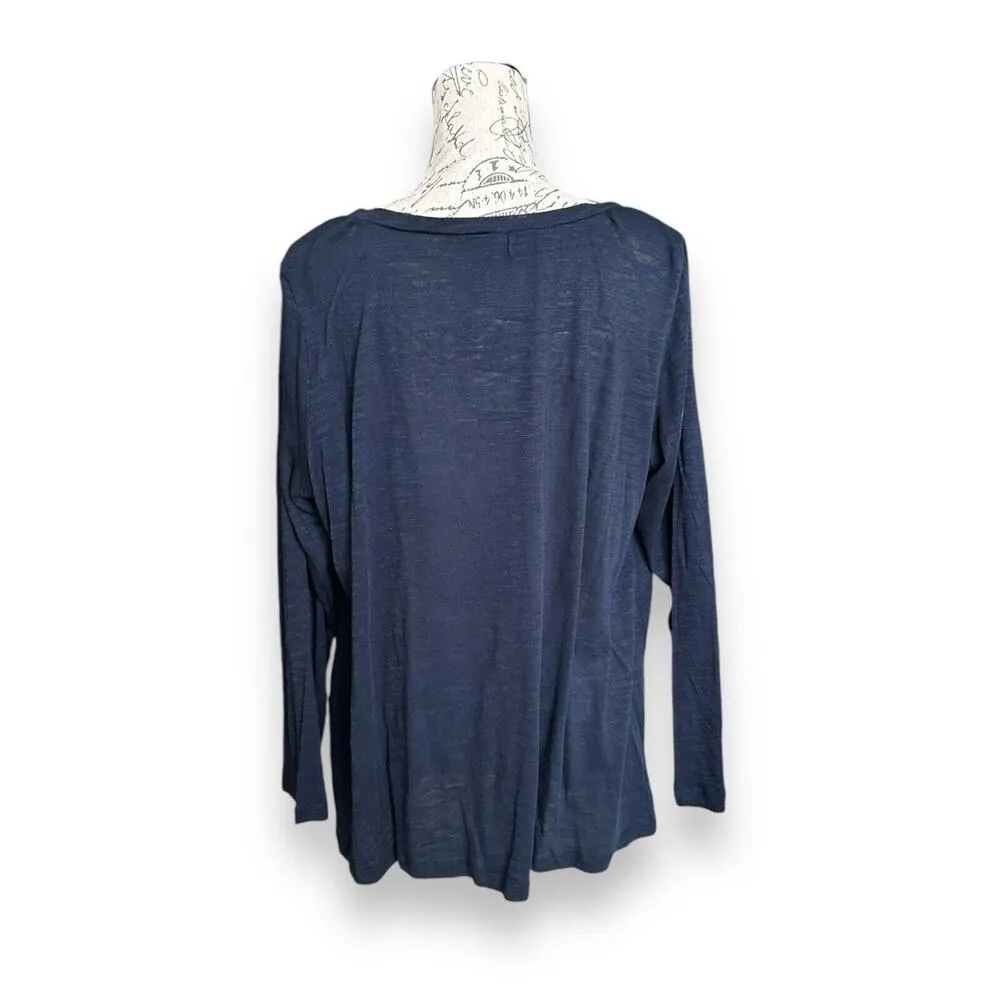 New Seven 7 Navy Knot Front Top Silver Embellished Plus 1X Blue - Image 2