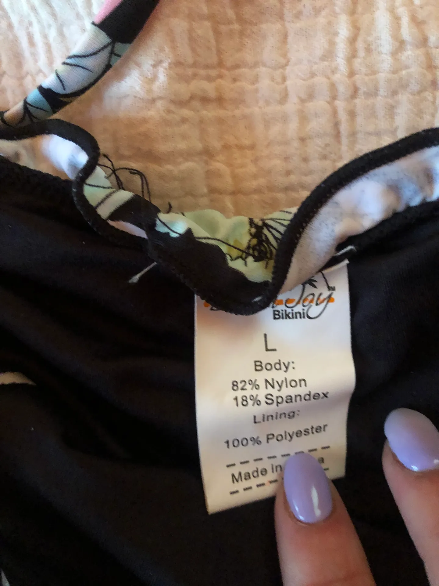 Beach Joy Floral Off The Shoulder Tie Side Bikini Set - Image 3