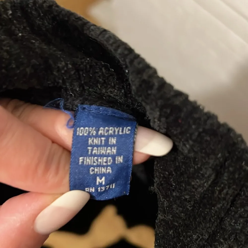 Karen Scott Women's Black& Cream Full Zip Cardigan Sweater Medium. - Image 5