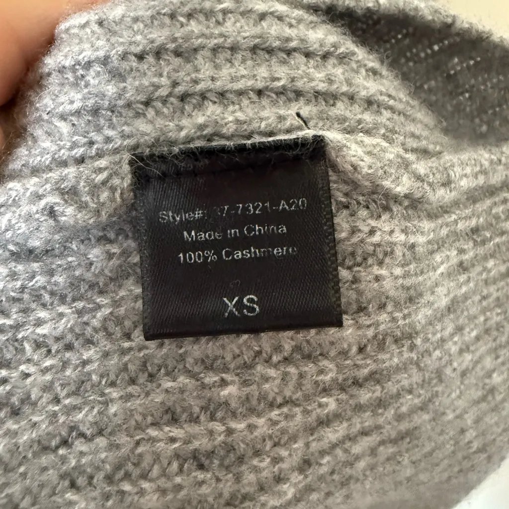 JENNI KAYNE 100% Cashmere Cocoon Cardigan Gray XS - Image 6