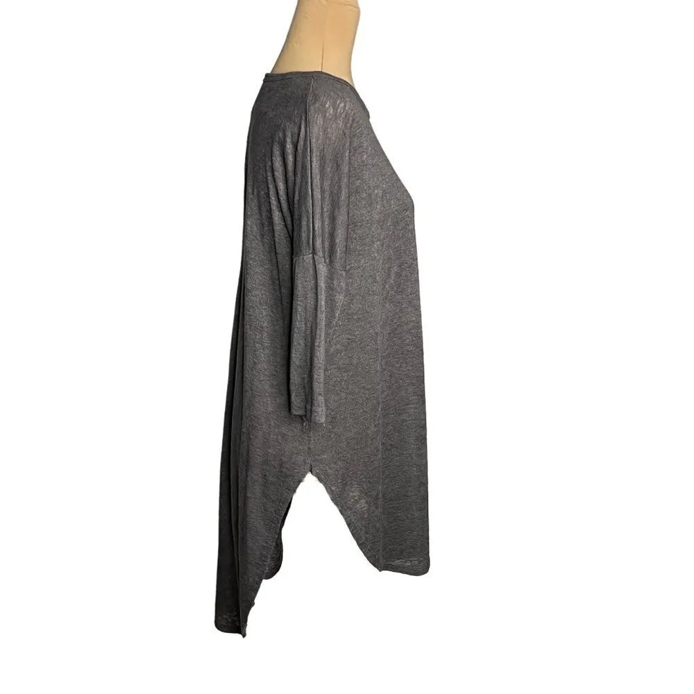 Ginger G Gray High/Low Tunic Shirt Size Large - Image 2