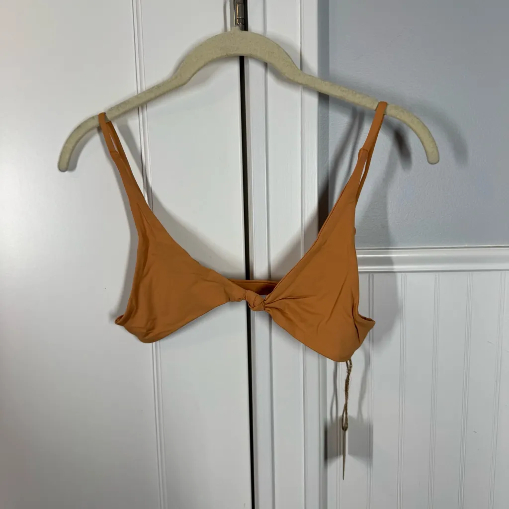 Free People x Toast Signature Knot Bikini Top in sandstone size small nwt - Image 2