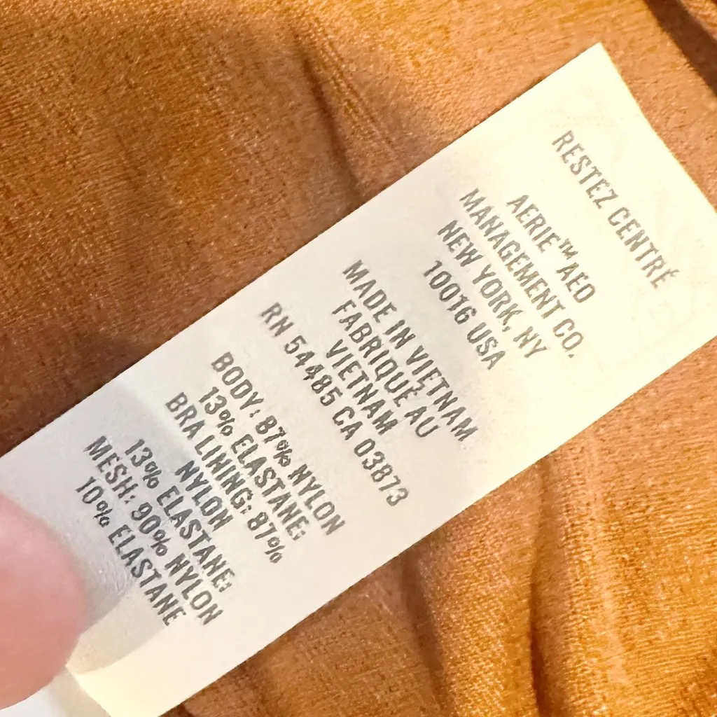 NWT Offline by Aerie Real Me Ruched Sports Bra in Carmel - Size: Medium - Image 5