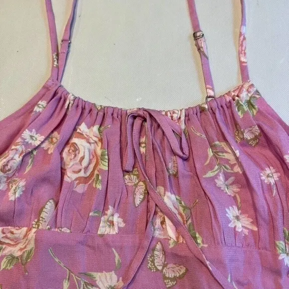 BP Floral Print Cami Top Pink Purple Butterfly Adjustable‎ Straps New XL - Image 6