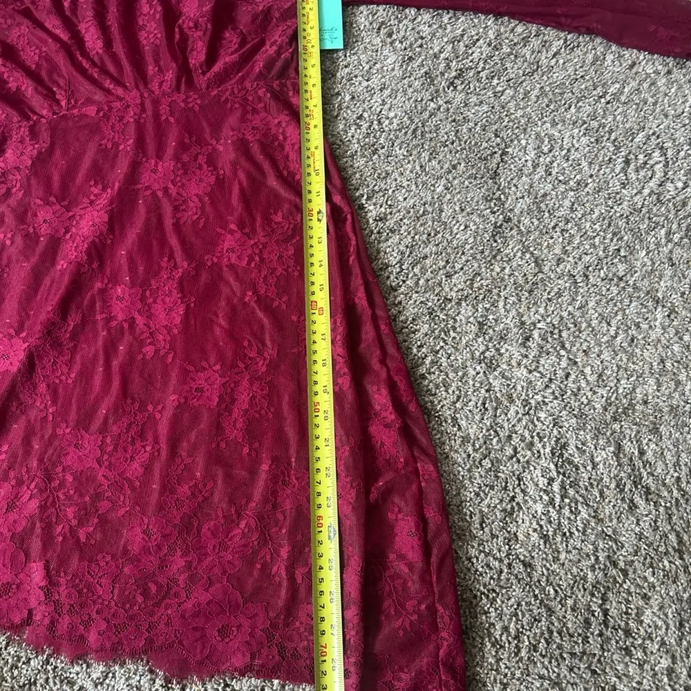 Fredrick’s Of Hollywood Deep Red Off Shoulder Nighty NWT - Image 4