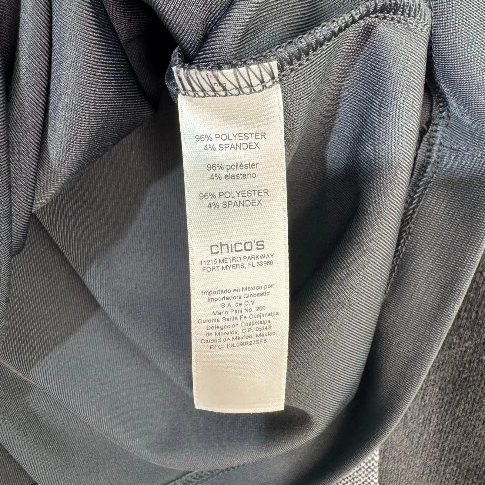 Chico's Easywear Charcoal Gray Tank & Open-Front Abstract Cardigan Size 0/Small - Image 8