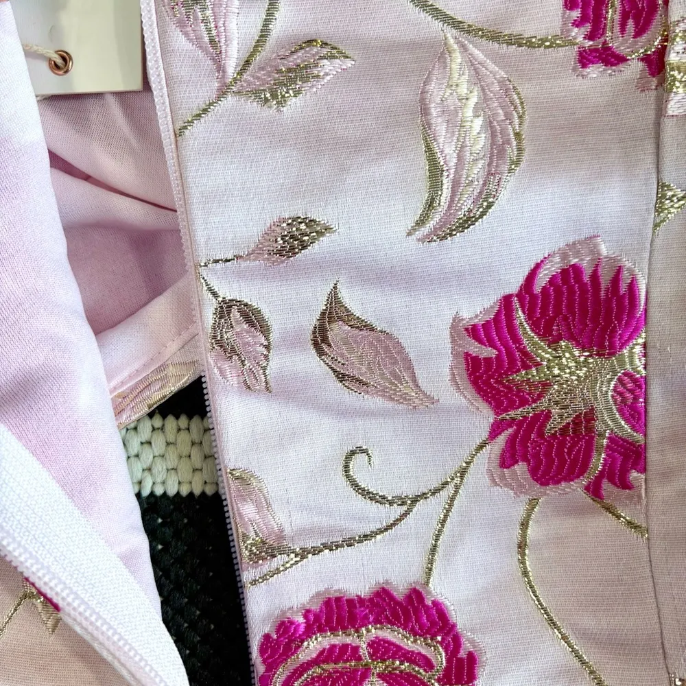 Vici Marie Anne Floral Puff Sleeve Cutout Mini Dress Medium - Image 11