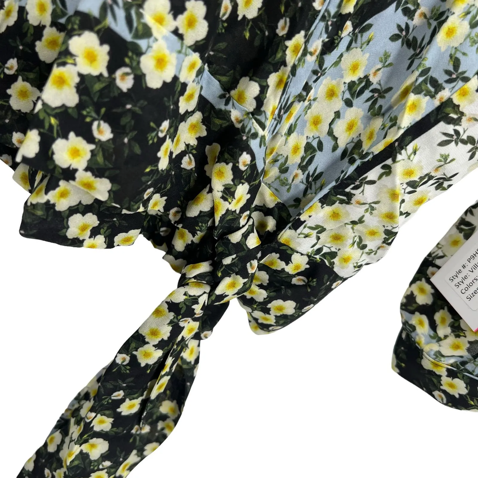 Parker Green Floral Villa Long Sleeve Blouse‎ Small New - Image 3