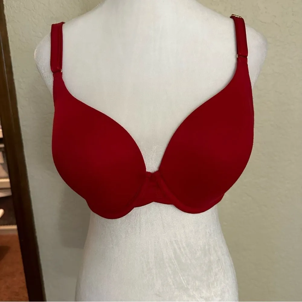 JOYSPUN BRIGHT CHERRY RED UNDERWIRE PUSH UP BRA 36D‎ Size undefined - Image 13