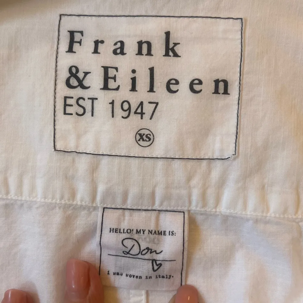 Frank & Eileen Don White Italian Collared Button Down Dress Shirt Medium - Image 7