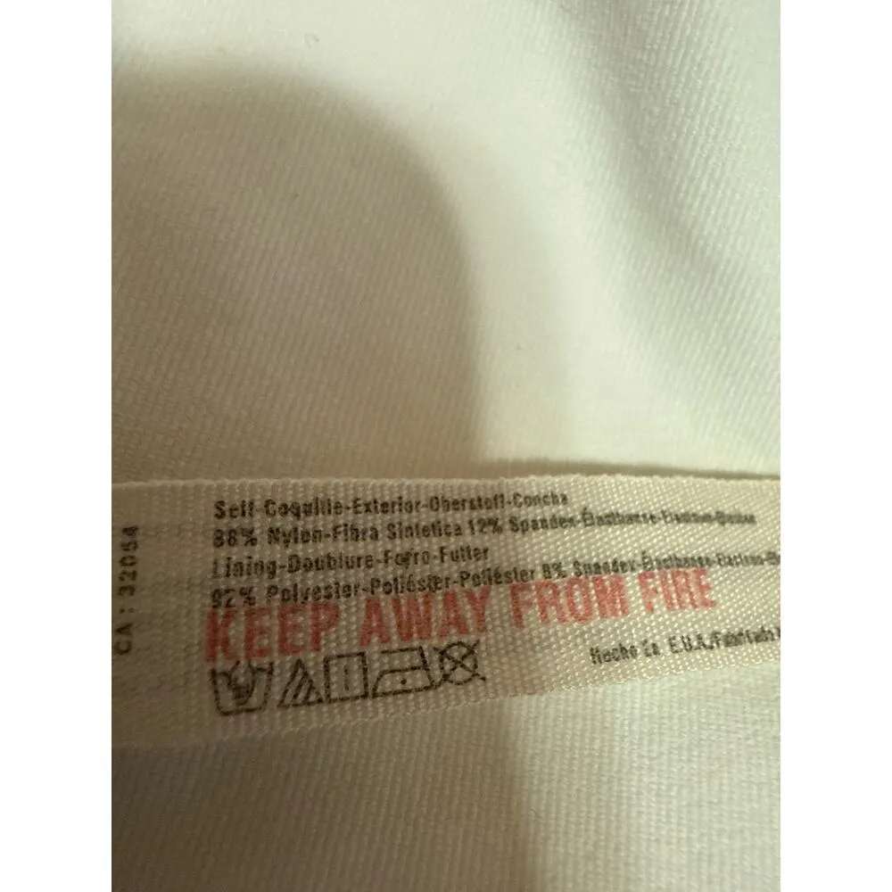 Free People Intimately White Short Sleeve Square Neck T Shirt Bodysuit Top Sz M - Image 4