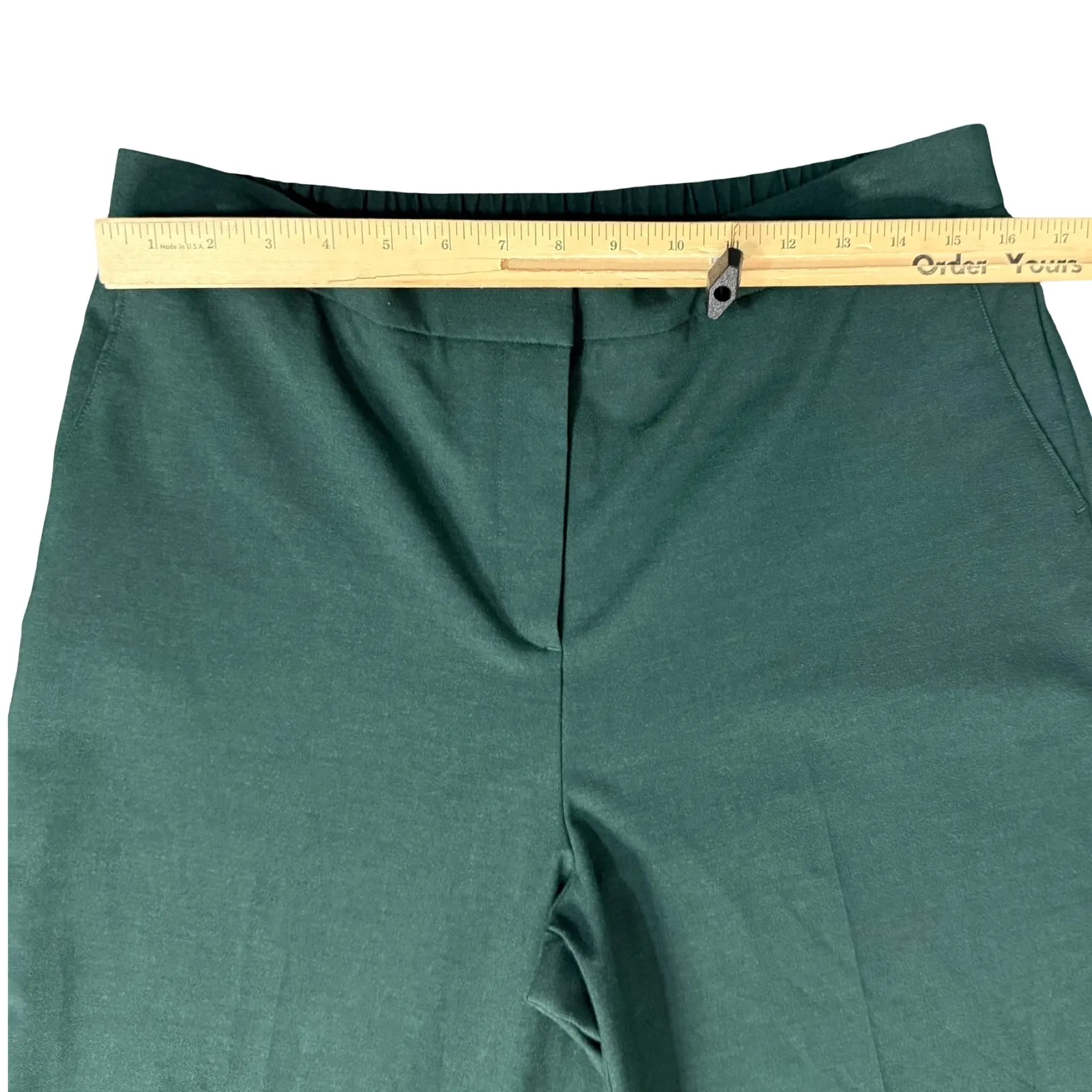 Joie Hunter Green High Waist Bootcut Straight Leg Slacks Pants Trousers size 14 - Image 5