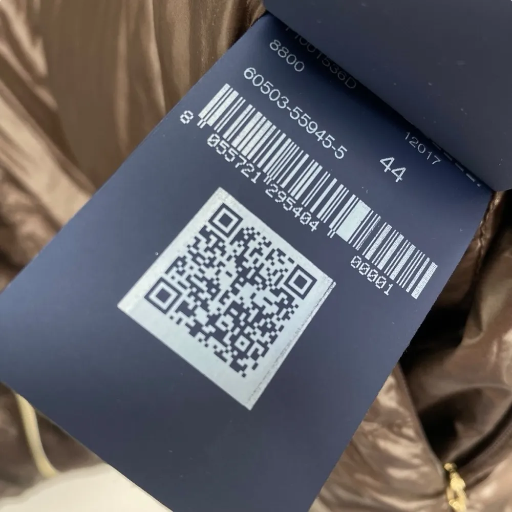 Heron Brown Quilted Down Puffer Jacket Size 8 - Image 15