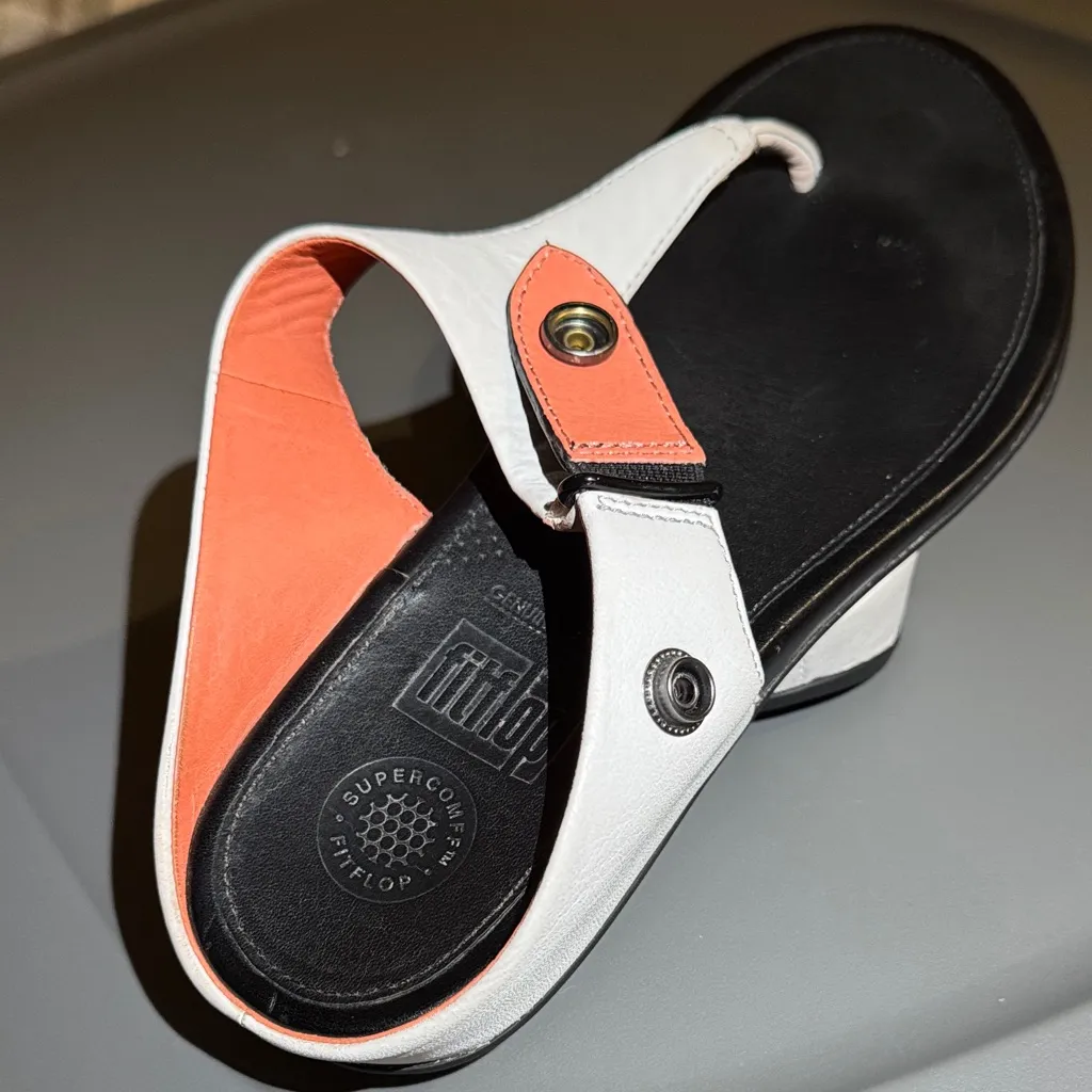 Fitflop Black and White Sandals - Image 3