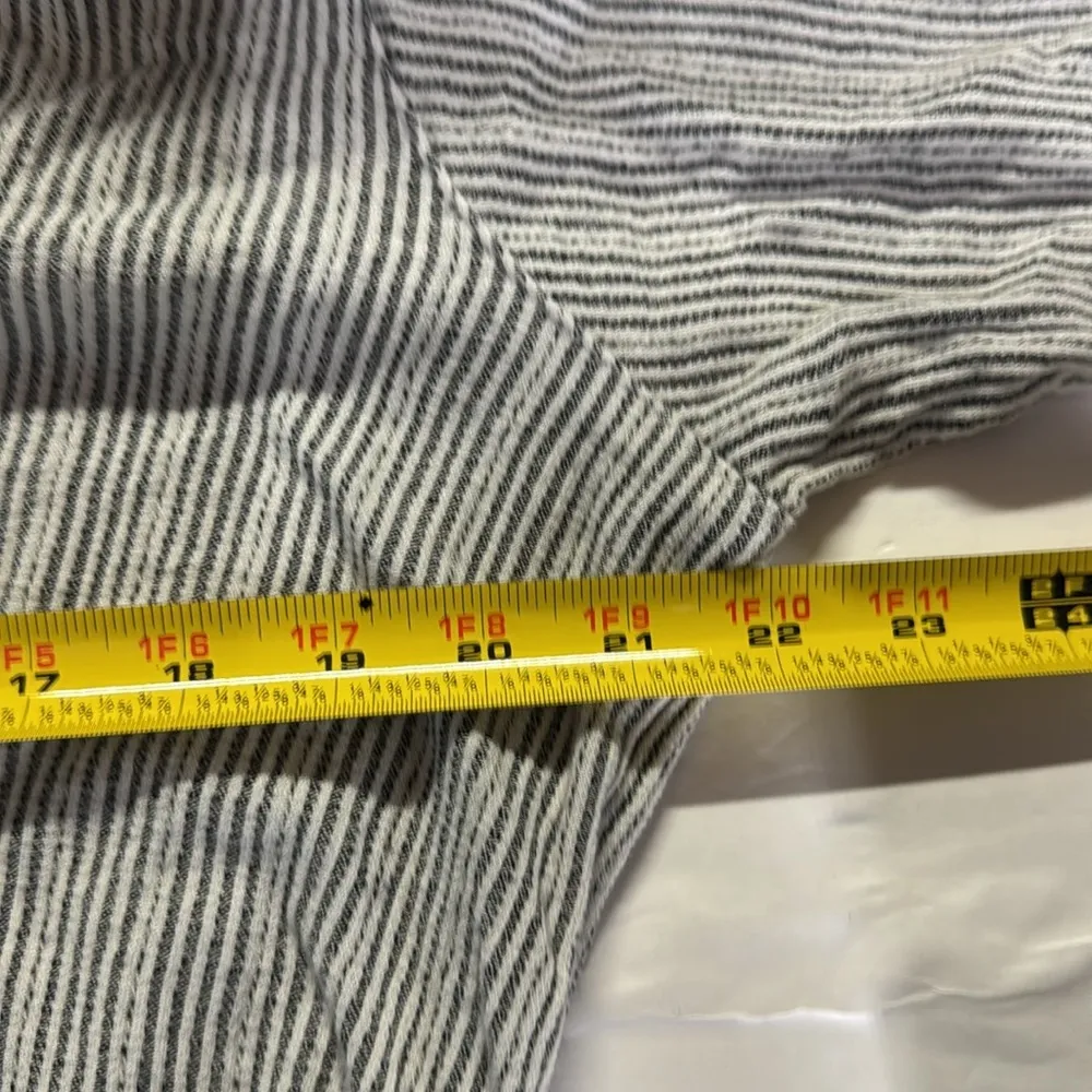 Sonoma Black and White Striped Mini long sleeve shirt Dress XL cotton rayon - Image 10