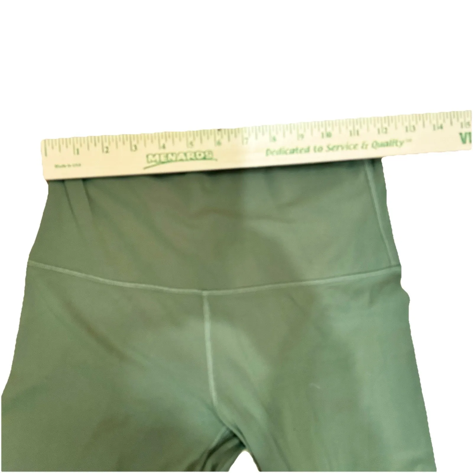 Lululemon Crop Women's 8 Grey Sage Get Centered Leggings Gym Yoga 21" Inseam Green - Image 5