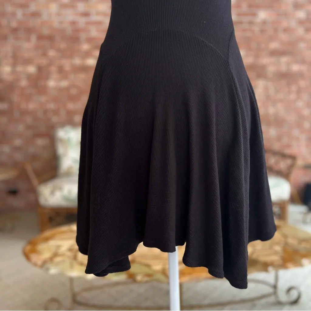 BDG Urban Outfitters Dress Hankerchief Racerback Black Knit Mini S Sharkbite - Image 11