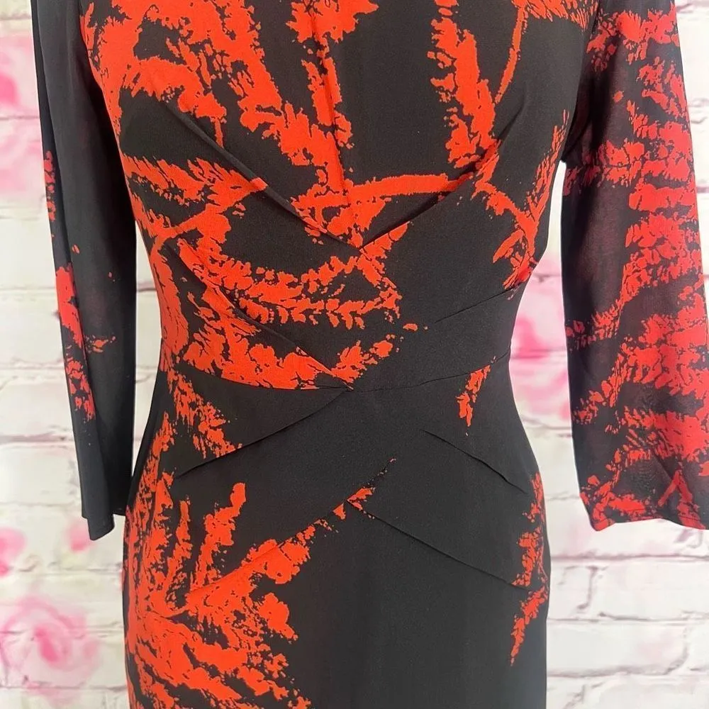 Whistles Phoebe Fern Print long sleeve Bodycon Dress size 4 - Image 6