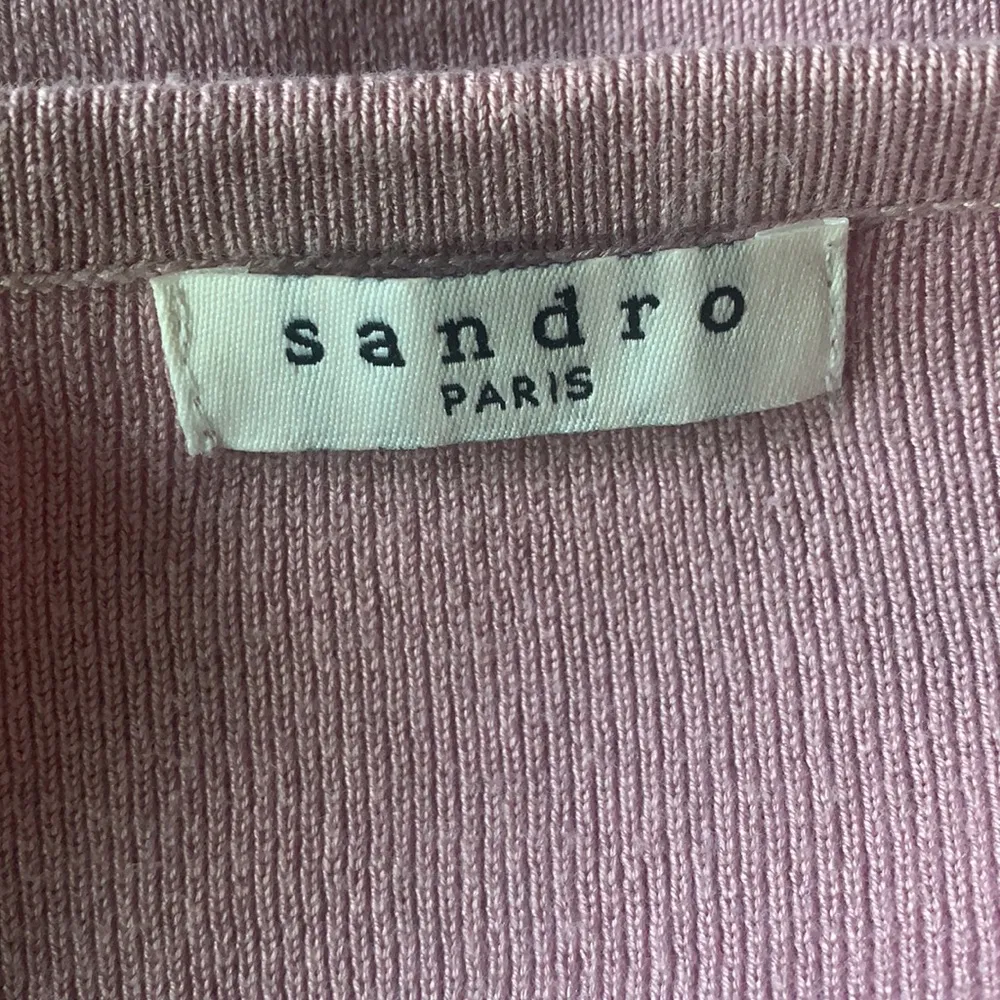 Sandro Paris Color Block Pink Gray Sweater - Image 7
