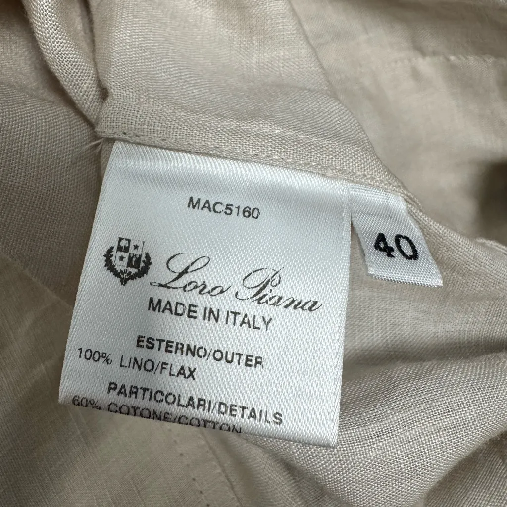 Loro Piana Linen Silk Shirt Dress knee length  40 - Image 8