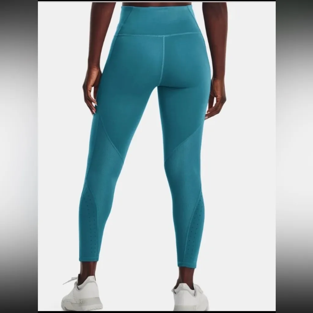 Under Armour Women's Teal Blue Green Leggings Size Small Breathelux Ankle Fit - Image 3