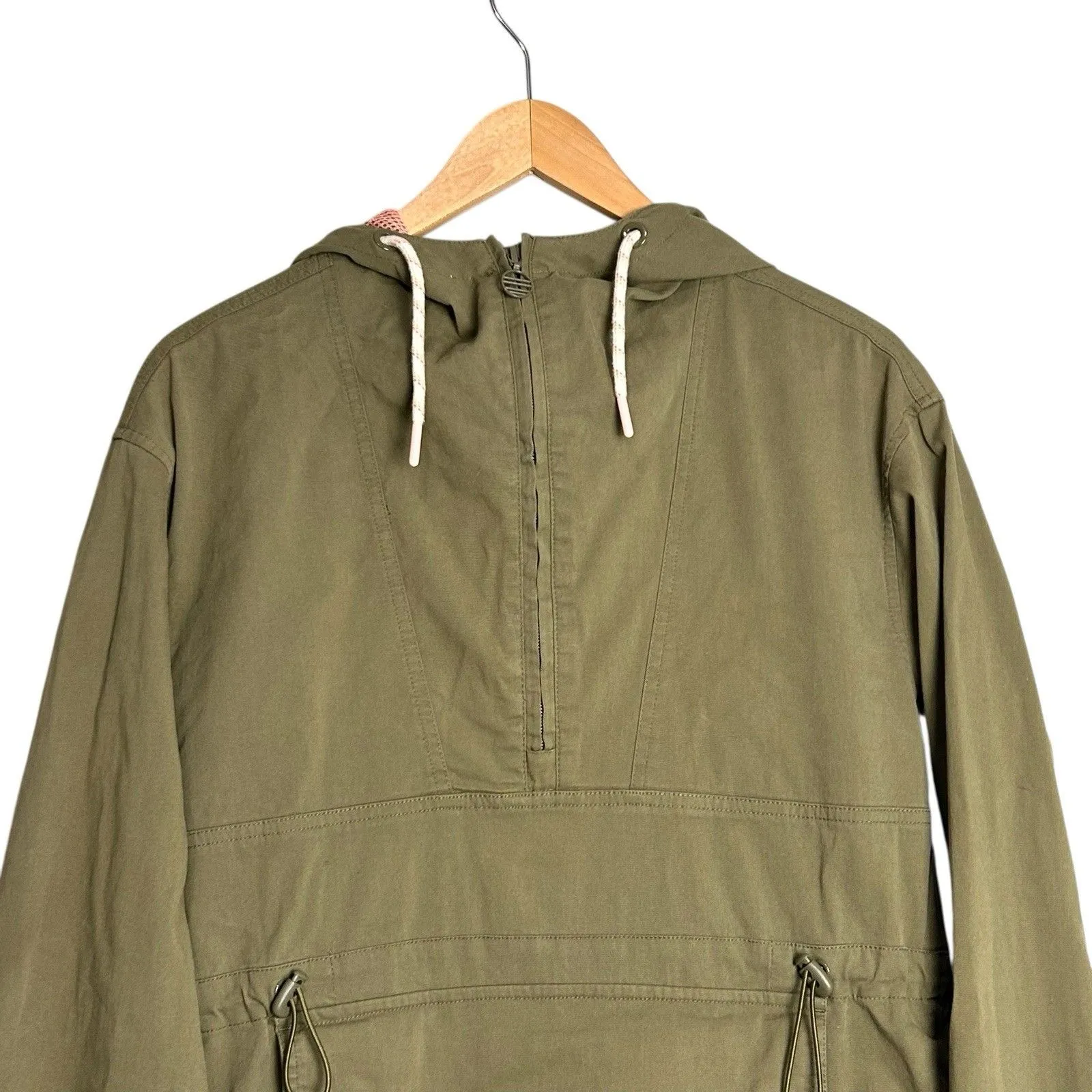 Marine Layer Womens Hoodie Size XS Green Outdoor Jacket Half Zip Utility - Image 2