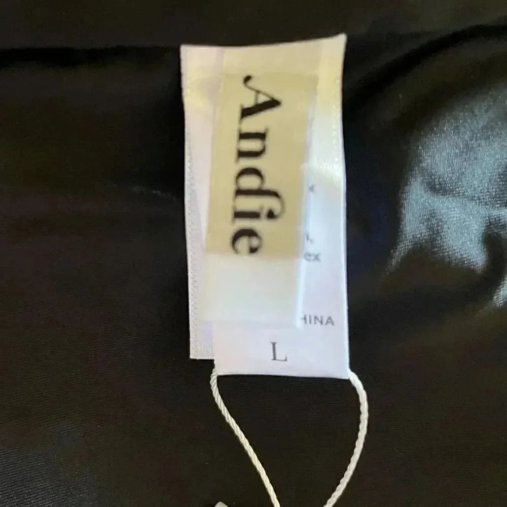 Andie Swim The Rio Top
Black Removable Straps Padded  Side Boning SZ L #1450 - Image 8