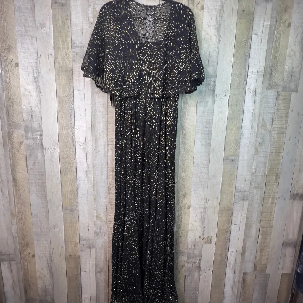 Adrianna Papell Size 8 2-Piece Set The Overpiece & The Formal Maxi Dress Glitter - Image 2