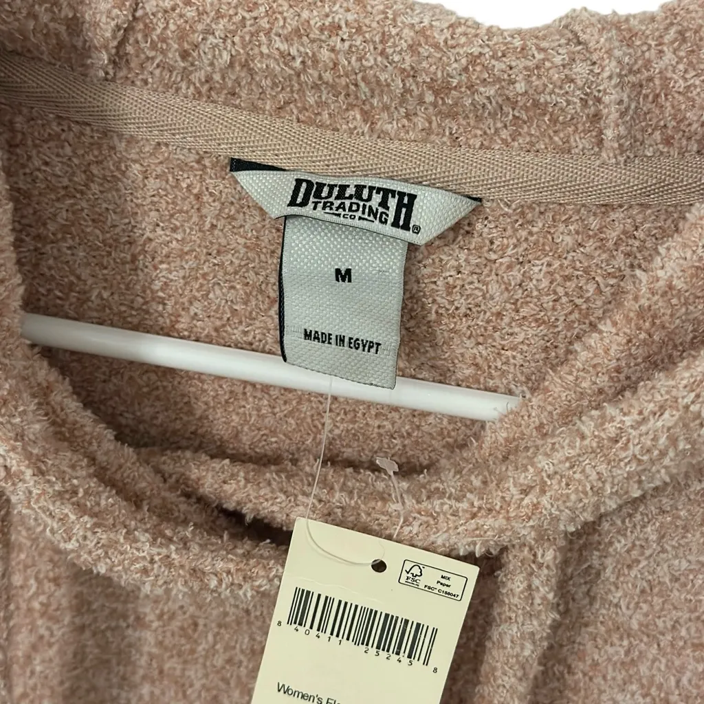 Duluth Trading Co. Women's Fleecey Does It Tunic Pullover Pink Medium - Image 4