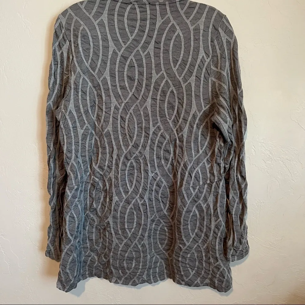 Blue Banana Gray Asymmetrical Australian‎ Lagenlook Wool Long Sleeve Top Size M - Image 5