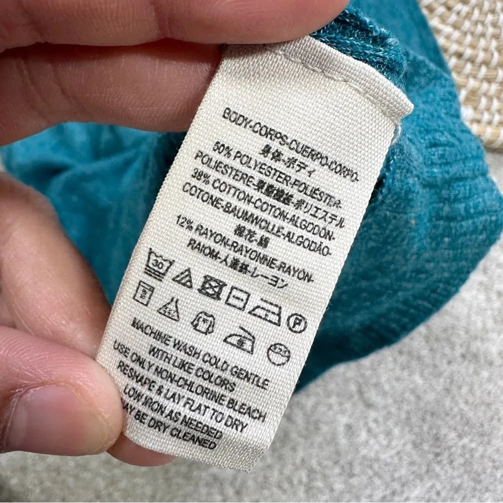 We The Free Madeline Sleeveless Ribbed Knit Top Mock Neck in Teal Size XS - Image 10