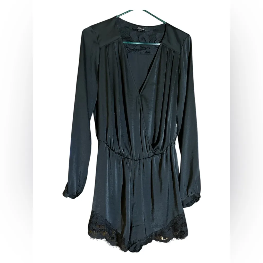 Guess Satin sophisticated romper Sz S  Evewear Night out Dinner dates Party - Image 7