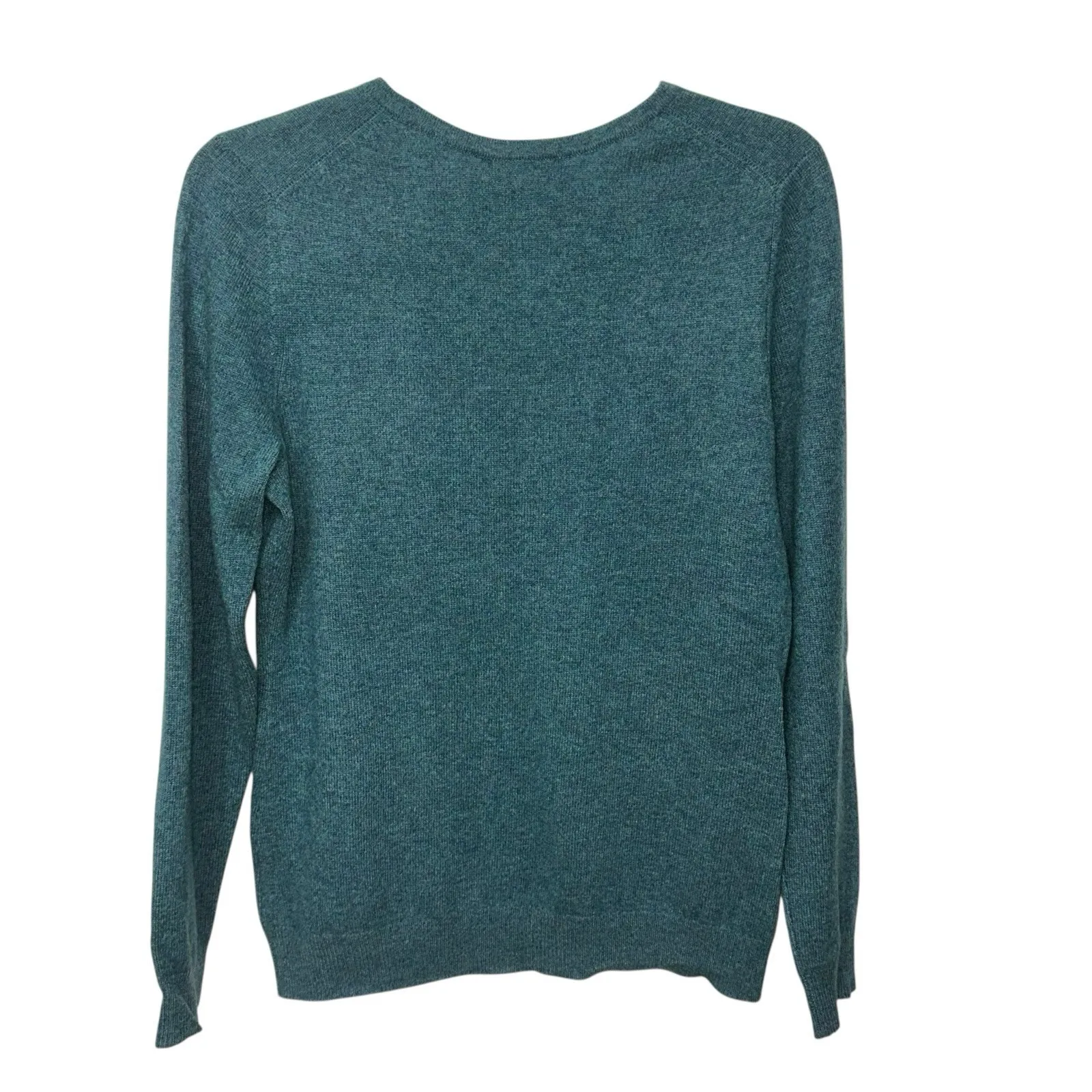 Charter Club Luxury Women's Sz Medium 100% Cashmere Green Crewneck Sweater New - Image 4