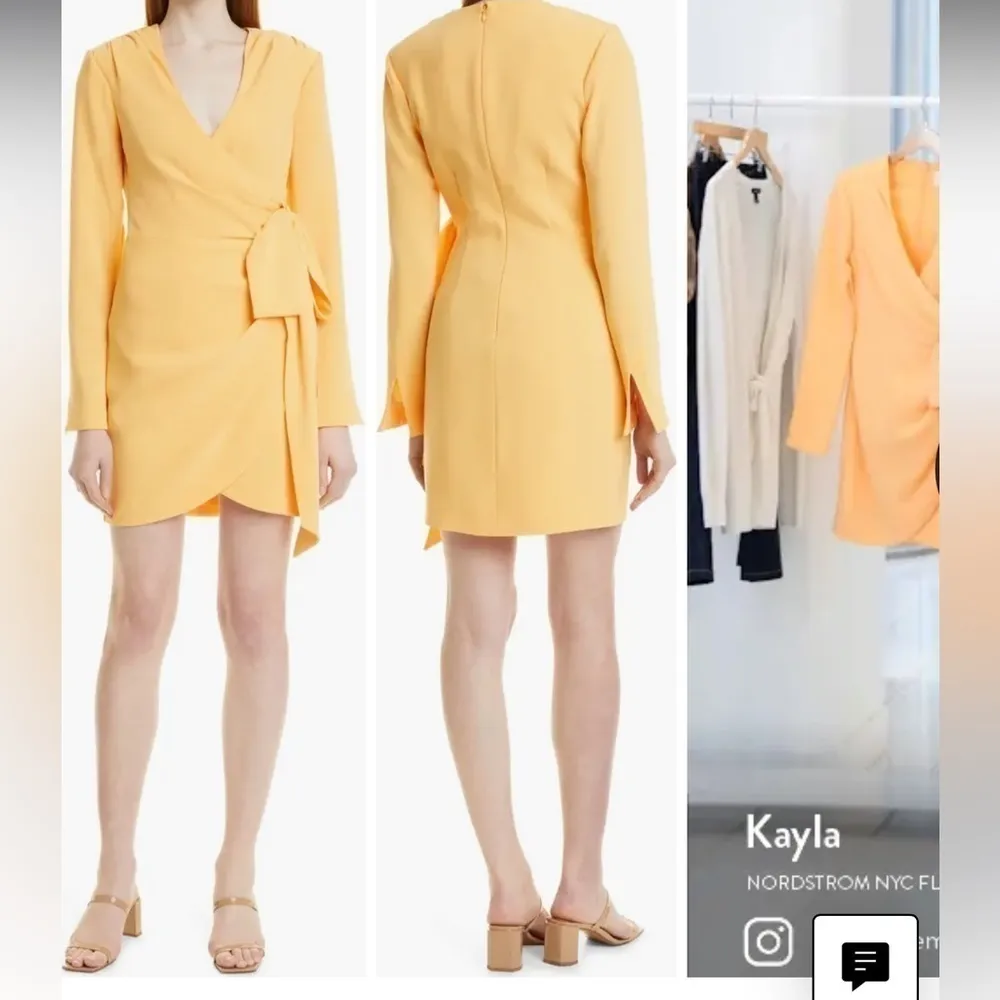 Cinq a Sept, Sierra Wrap Front Long Sleeve Minidress
CINQ À SEPT size 0 Yellow - Image 2