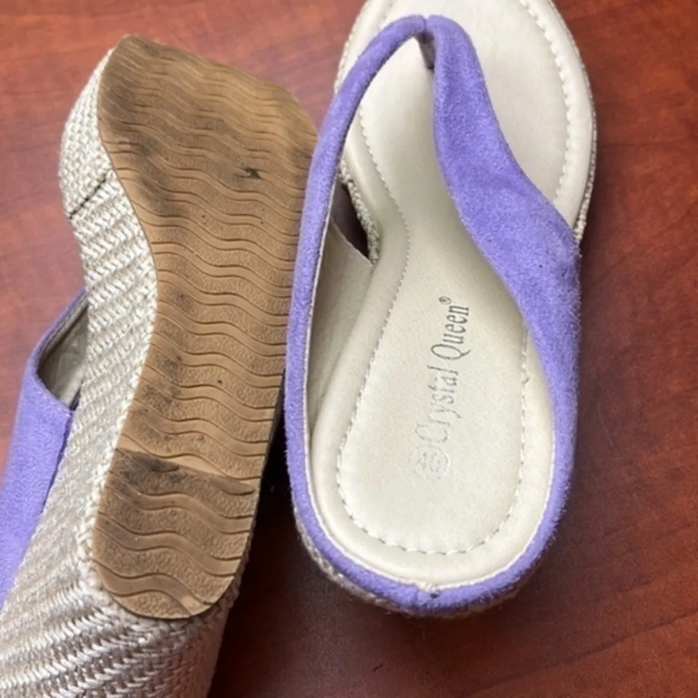 Crystal queen ladies slippers 40 Size 7.5 - Image 6