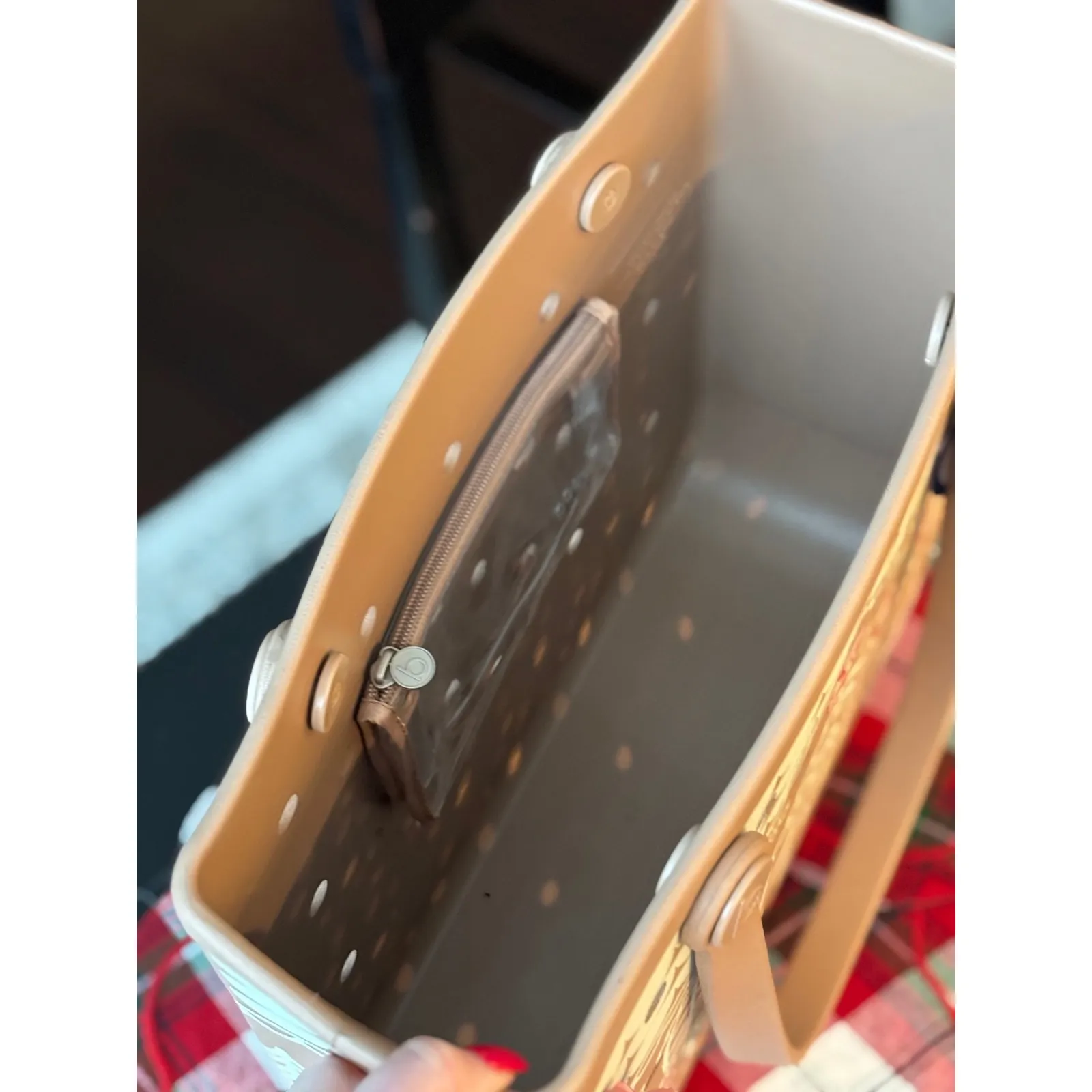 Bogg Bag Gingerbread House Christmas Tote Bag Baby Bogg Waterproof Bag Brown - Image 3