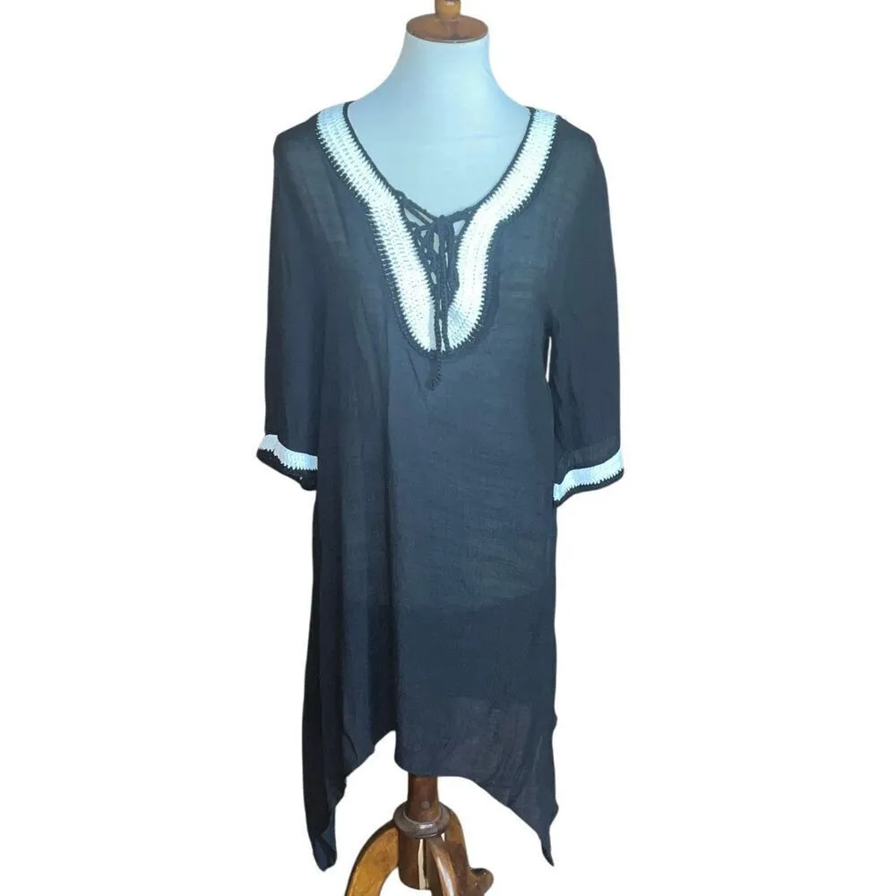 Divas Limited Black Summer Cover Up Loungewear Size Small-NWT - Image 2