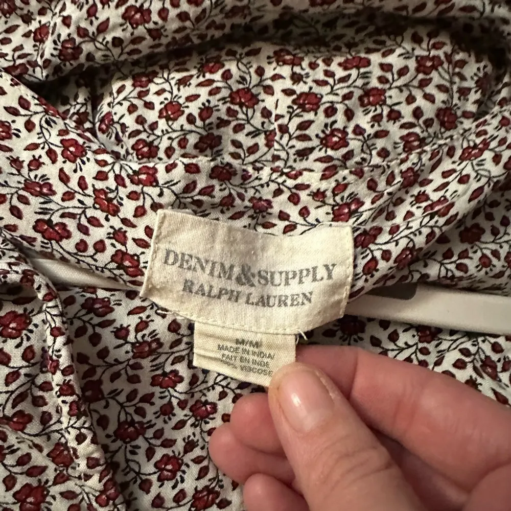 Ralph Lauren Denim Supply Tassel Floral Peasant Bohemian Blouse Size M - Image 4