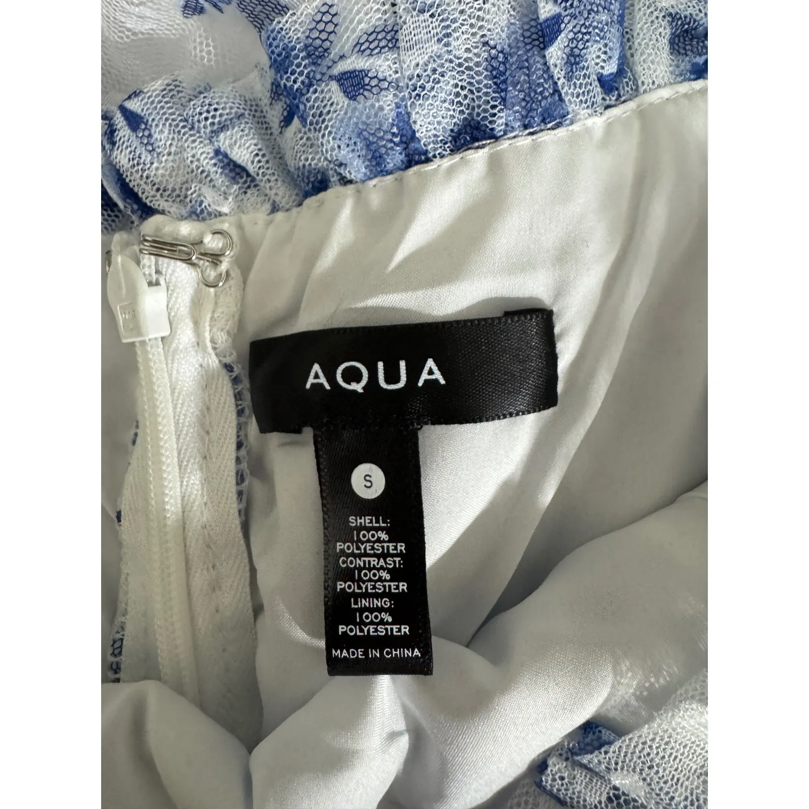 AQUA Floral Smocked Midi Dress Ruffle Strap Cottagecore Summer‎ Dress S - Image 10