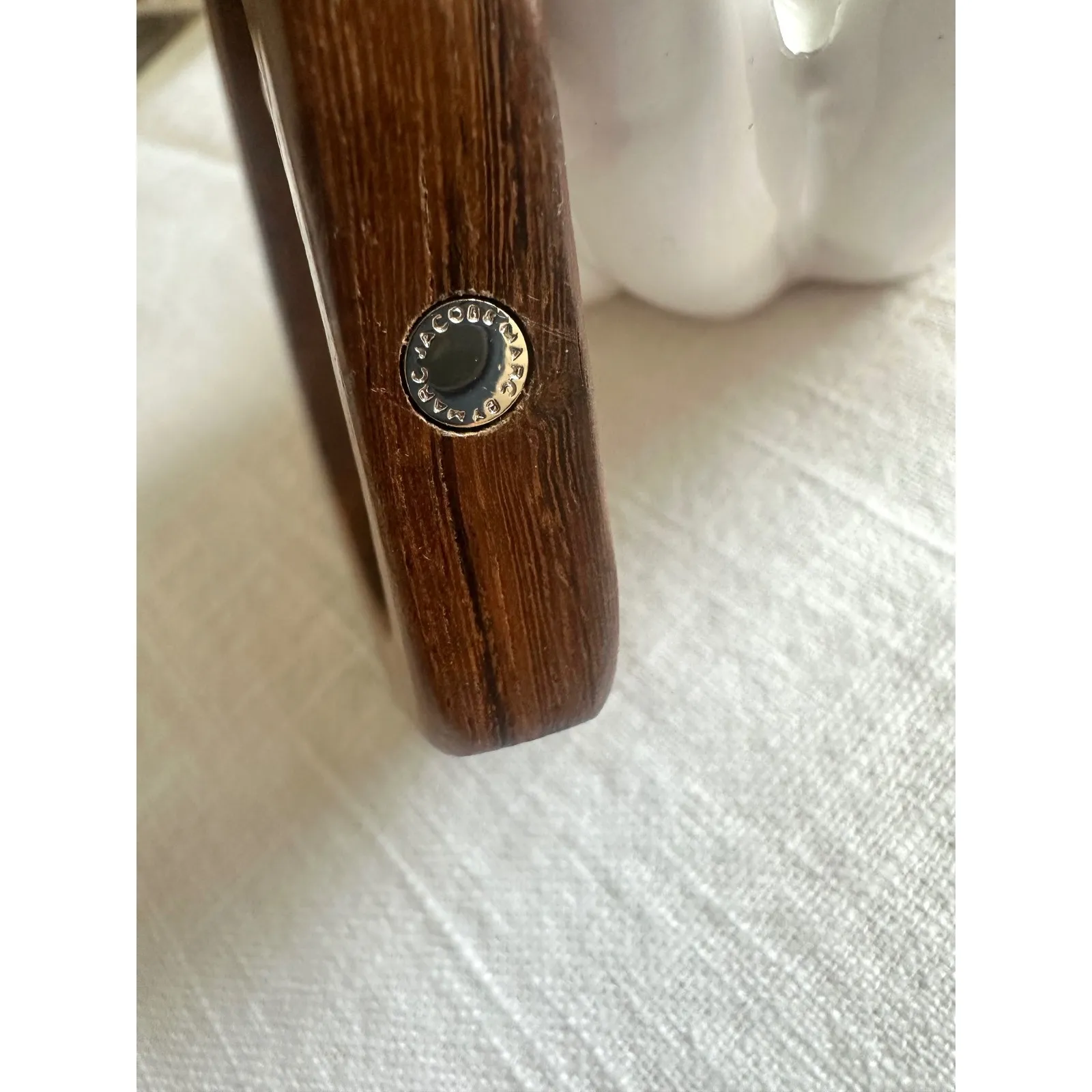 Marc by Marc Jacobs Geometric Wood Bangle Bracelet Natural Boho Bohemian - Image 4