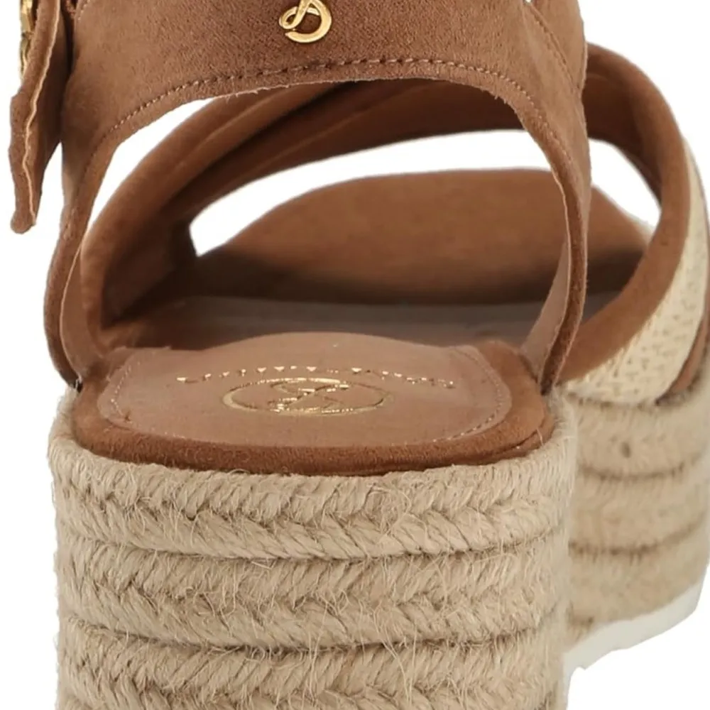 Sam & Libby Brown and Cream Espadrille Wedges - Image 6