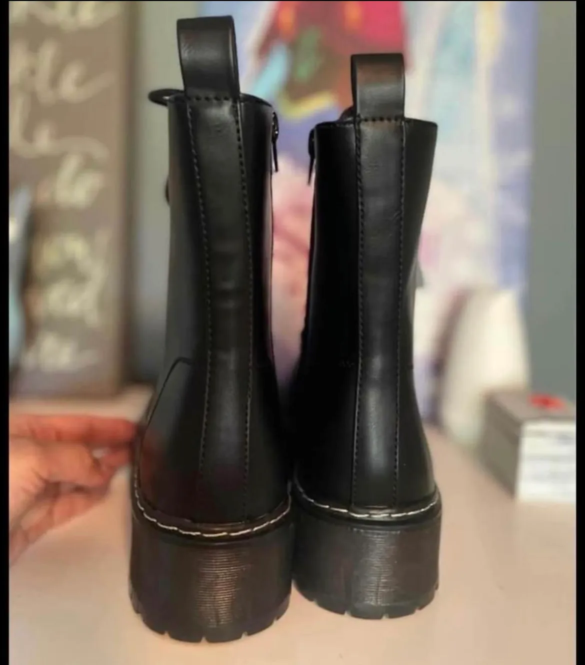 Unionbay Kiwi Leather Platform Combat Boots - Image 10