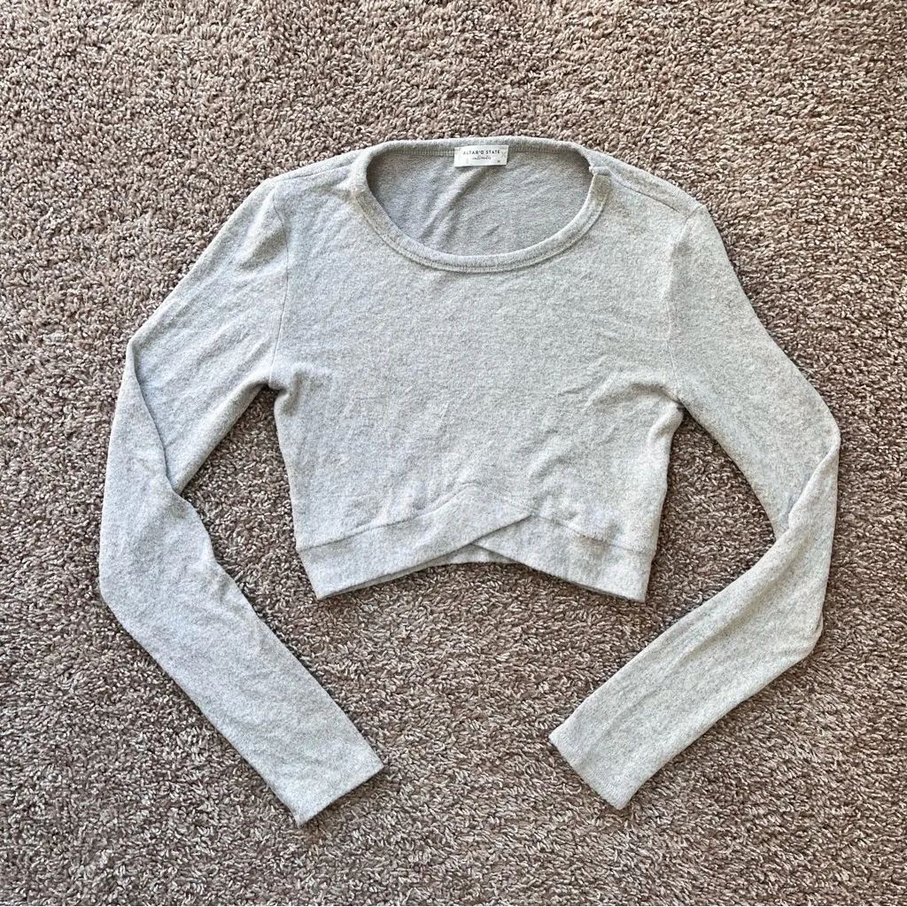 Altar’d State Cropped Long Sleeve Shirt - Image 2