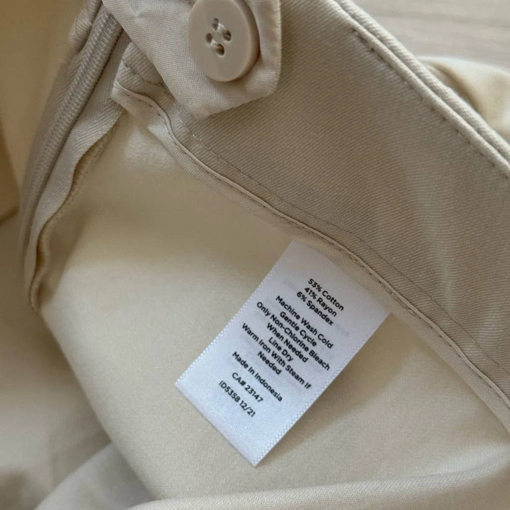 NWT Talbots Petites Chatham Ankle Dress Pants | Cream Khaki | 16 Petite - Image 9